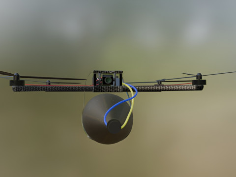 FPV Drone armed with a charge up to pg 7 3Dモデル