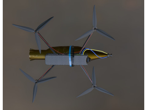 FPV Drone armed with a charge up to pg 7 3Dモデル
