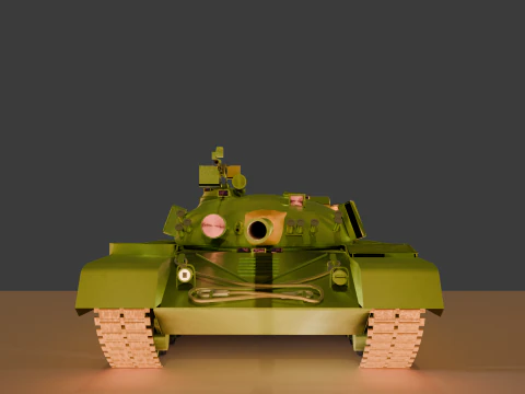 T 80 B low poly model Low-poly 3D Model