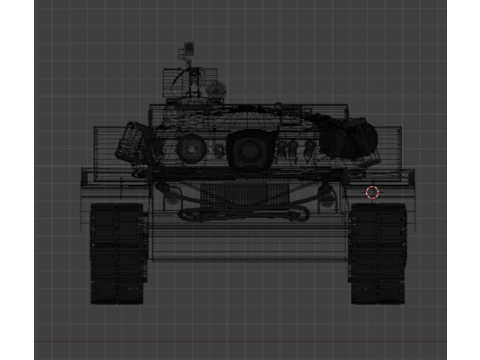 T 80 B low poly model Low-poly 3D Model