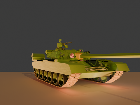 T 80 B low poly model Low-poly 3D मॉडल