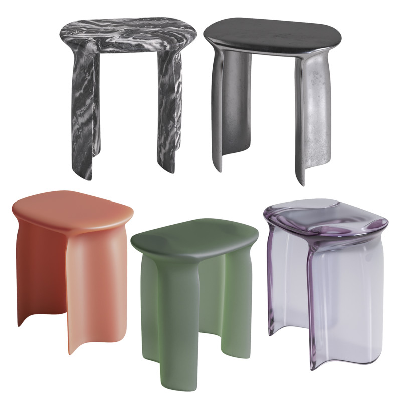 New Wave Side tables by Lukas Cober 3D 模型 .c4d .max .obj .3ds .fbx .stl .blend
