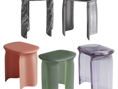 New Wave Side tables by Lukas Cober 3D 모델