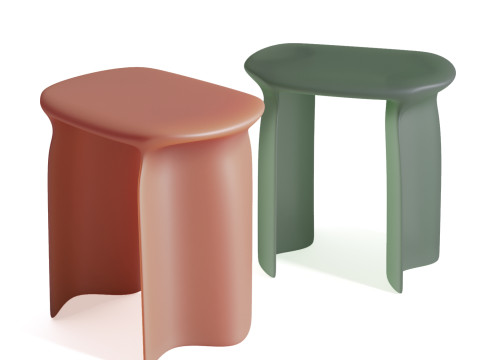 New Wave Side tables by Lukas Cober 3D 模型