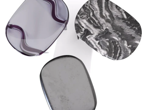 New Wave Side tables by Lukas Cober 3D Model