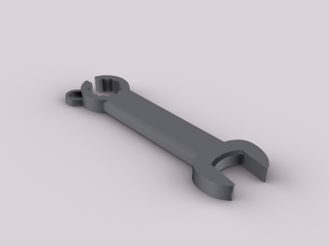 Wrench Keychain 3D Print Model