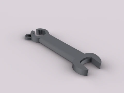 Wrench Keychain 3D Print Model
