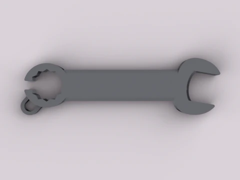 Wrench Keychain 3D Print Model