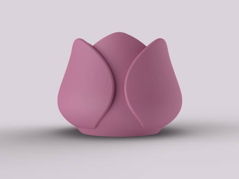 Decorative Tulip Succulent Pot 3D Принт Модель
