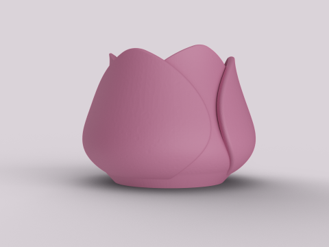 Decorative Tulip Succulent Pot 3D Принт Модель