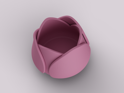 Decorative Tulip Succulent Pot 3D Принт Модель