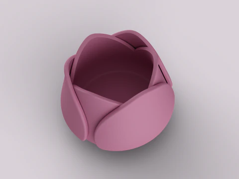 Decorative Tulip Succulent Pot 3D Print Model