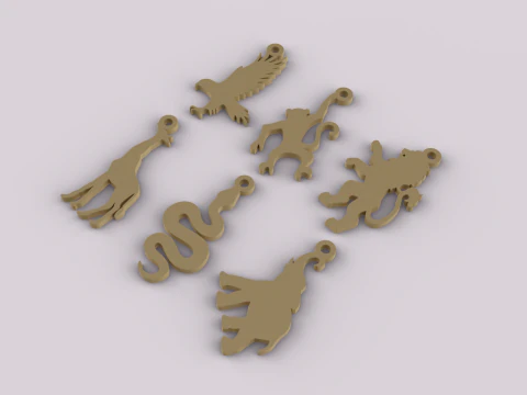 Safari Theme Keychain 3D Print Model