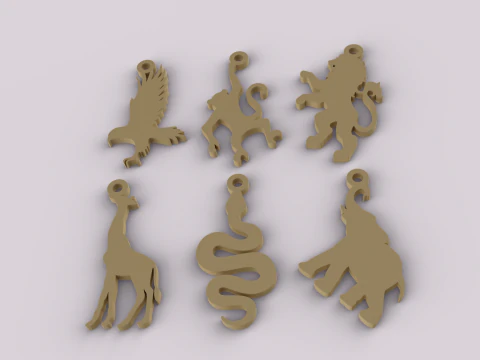 Safari Theme Keychain 3D Print Model