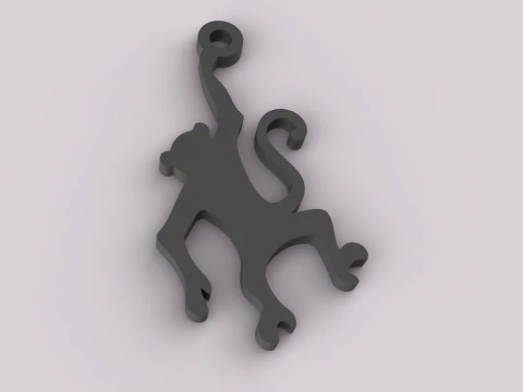 Safari Theme Keychain 3D Print Model
