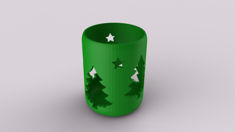 Decorative Chiristmas Pen Holder 3D 打印模型 .c4d .max .obj .3ds .fbx .stl .blend