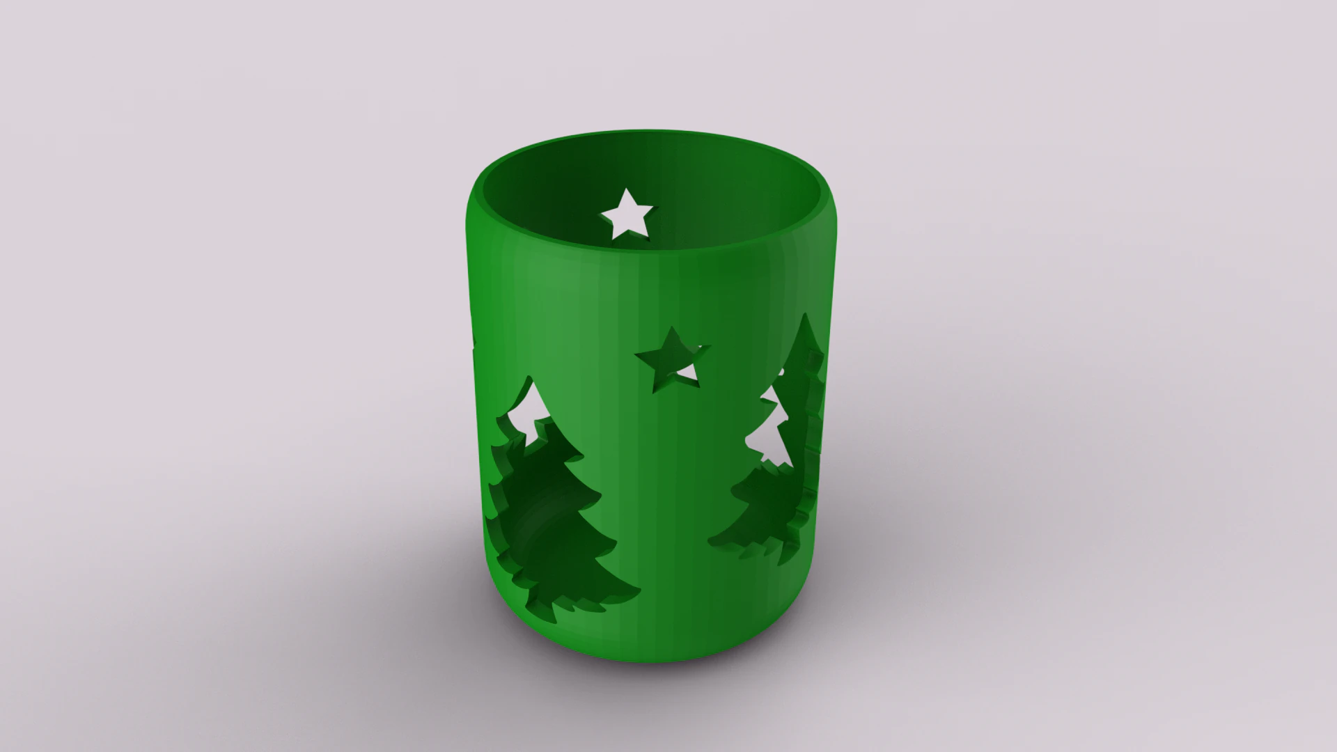 Decorative Chiristmas Pen Holder 3D Print Model .c4d .max .obj .3ds .fbx .stl .blend