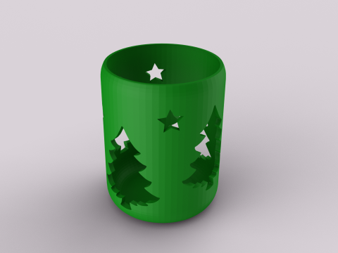 Decorative Chiristmas Pen Holder Modello di stampa 3D