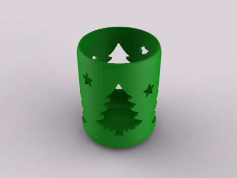 Decorative Chiristmas Pen Holder 3D Print Model