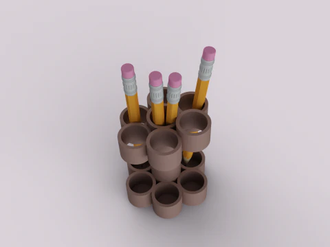 Decorative Pen Holder 3D Print Model