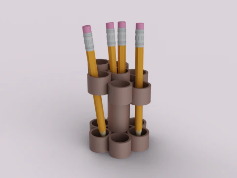 Decorative Pen Holder 3D Print Model