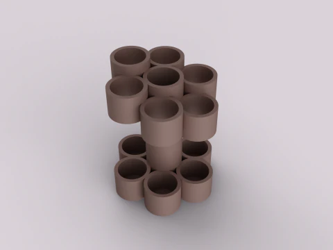 Decorative Pen Holder 3D Print Model