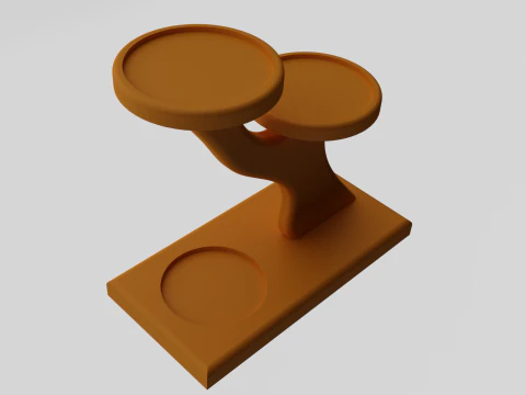 Dekoratif Etli Saksı Standı 3D Baskı Modeli