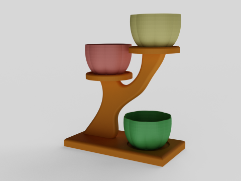 Decorative Succulent Planter Stand 3D Print Model