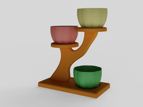 Decorative Succulent Planter Stand 3D Print Model