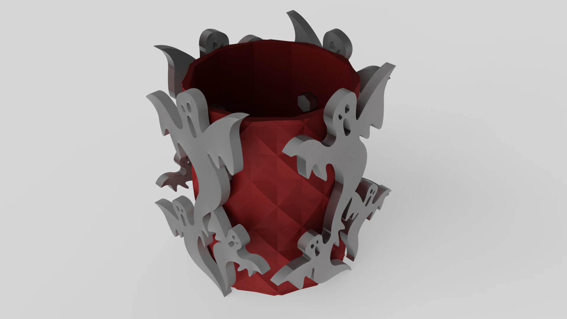Halloween Ghost Themed Box 3D Print Model .c4d .max .obj .3ds .fbx .stl .blend 