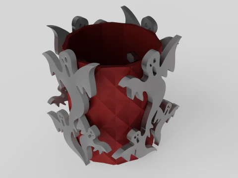 Pudełko z motywem ducha Halloween Model do druku 3D