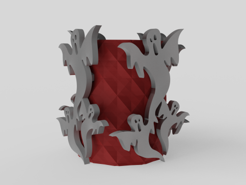 Halloween Ghost Themed Box Modèles 3D en vedette