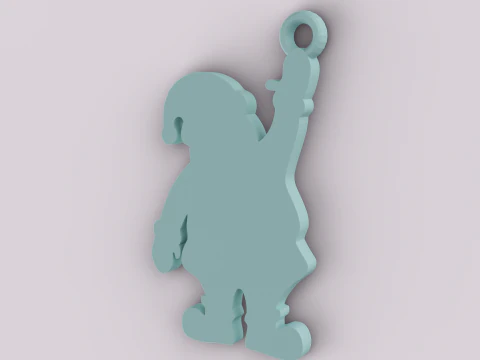 Schl&uuml;sselanh&auml;nger mit Weihnachtsmotiv 3D Druckmodell