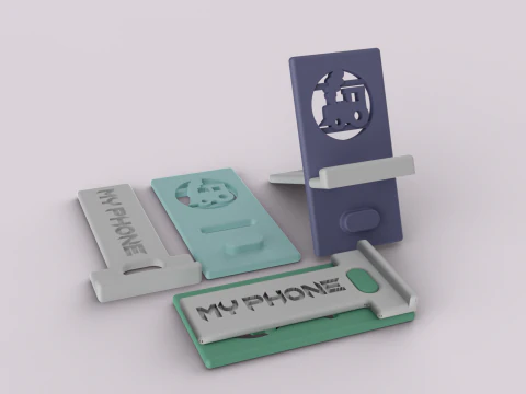 PERSONALIZED PORTABLE PHONE STAND 3D Print Model