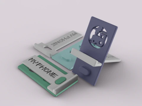 PERSONALIZED PORTABLE PHONE STAND 3D Print Model