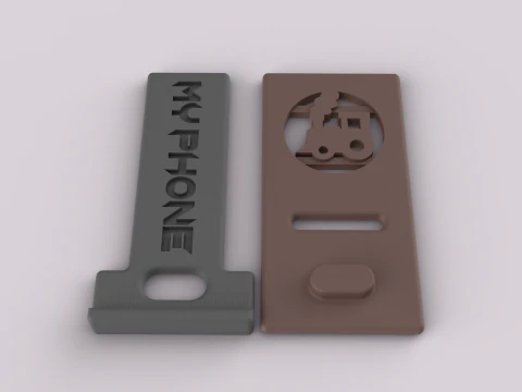 PERSONALIZED PORTABLE PHONE STAND 3D Print Model