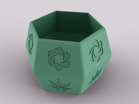 Decorative Patterned Succulent Pot 3Dプリントモデル