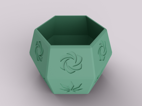 Decorative Patterned Succulent Pot 3D 打印模型