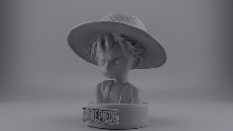 LITTLE LUFFY BUST 3D Model .c4d .max .obj .3ds .fbx .stl .blend 