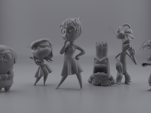 SET CHARACTERS OF INSIDE OUT 2 3D Model