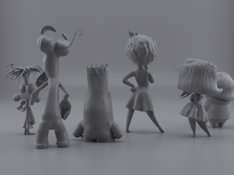 SET CHARACTERS OF INSIDE OUT 2 Model 3D