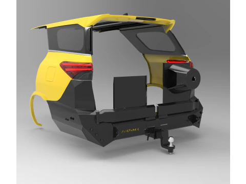 Bumper Belakang Ecotechne untuk Toyota Fortuner Model 3D