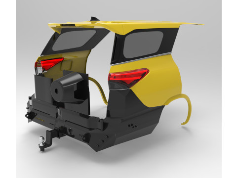 Ecotechne Rear Bumper for Toyota Fortuner 3D Model