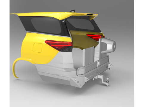 Ecotechne Rear Bumper for Toyota Fortuner 3D Model