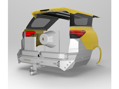 Ecotechne Rear Bumper for Toyota Fortuner 3D Model