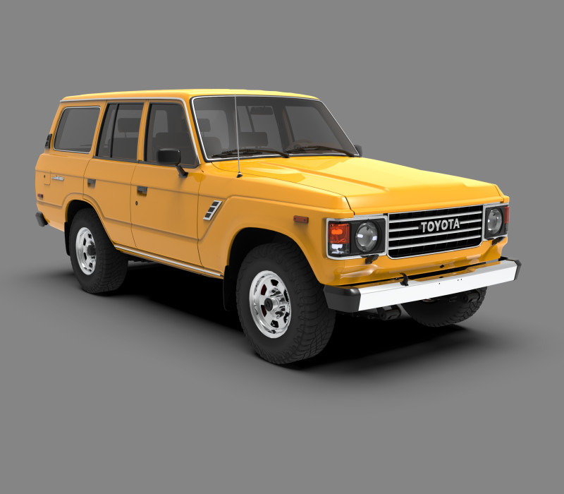 Toyota Land Cruiser FJ60 1980 3D Model .c4d .max .obj .3ds .fbx .stl .blend