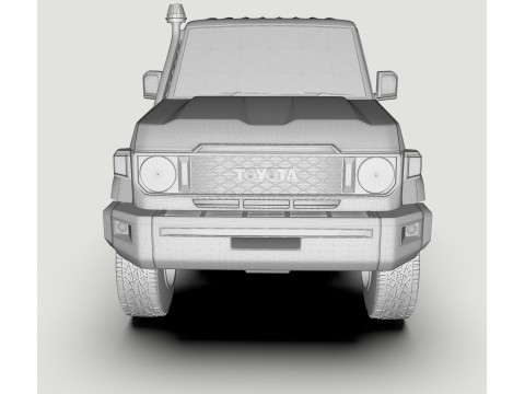 Toyota Land Cruiser J79 single cab 2024 Modello 3D