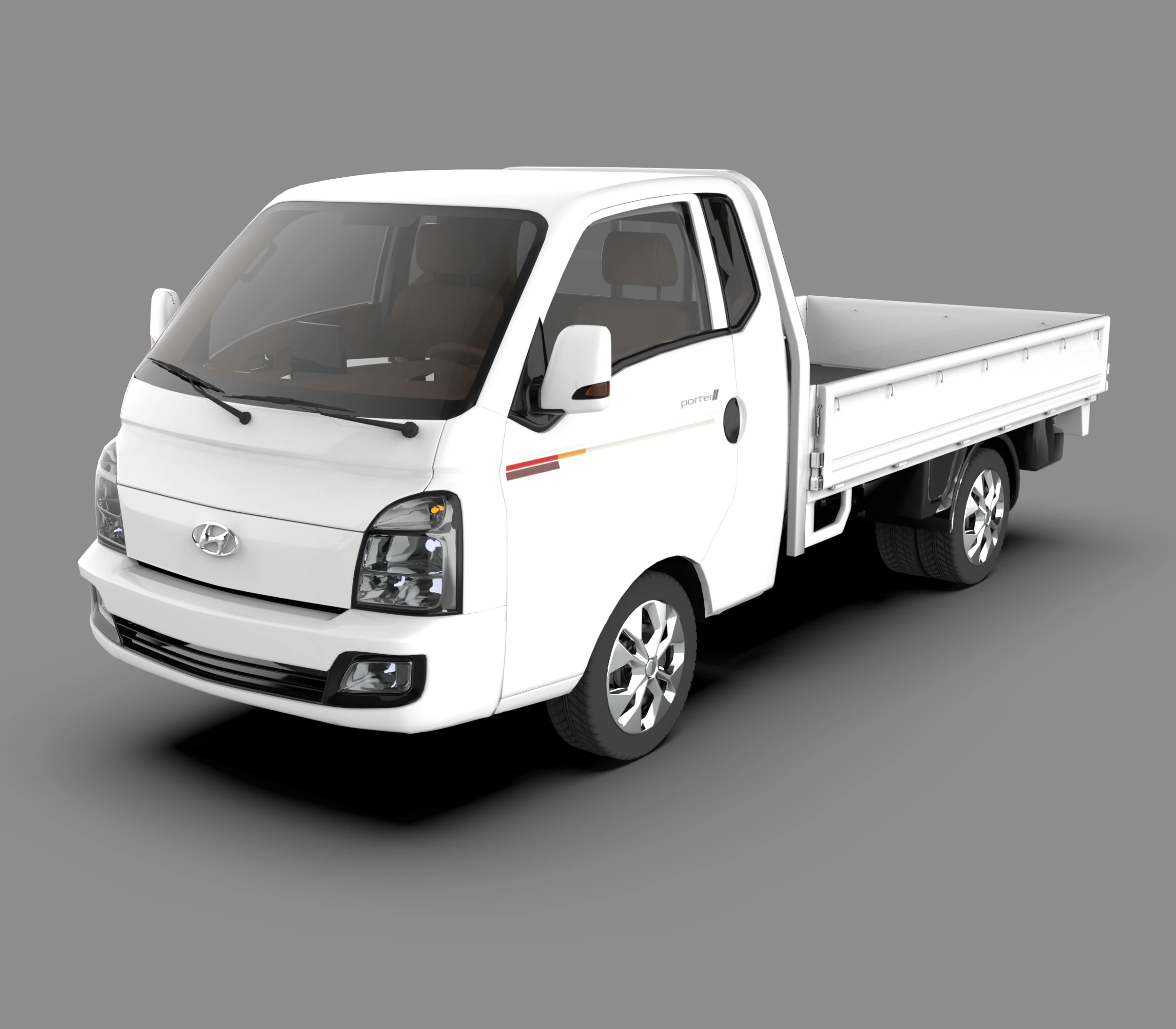 Hyundai Porter II Cargo Truck 3D Model .c4d .max .obj .3ds .fbx .stl .blend 
