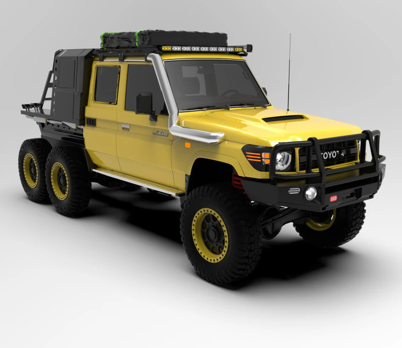 Toyota Land Cruiser J79 с двойной кабиной, 6x6, издание 3D Модель .c4d .max .obj .3ds .fbx .stl .blend 