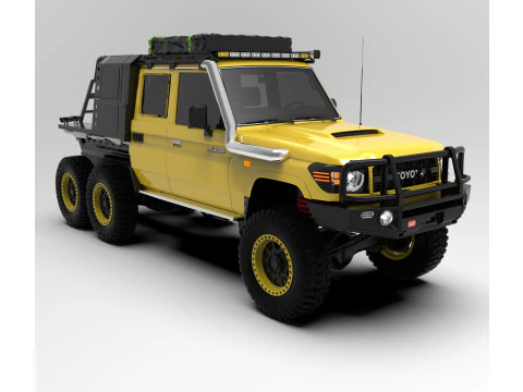 Toyota Land Cruiser J79 Cabine Dupla 6x6 Edição Modelo 3D